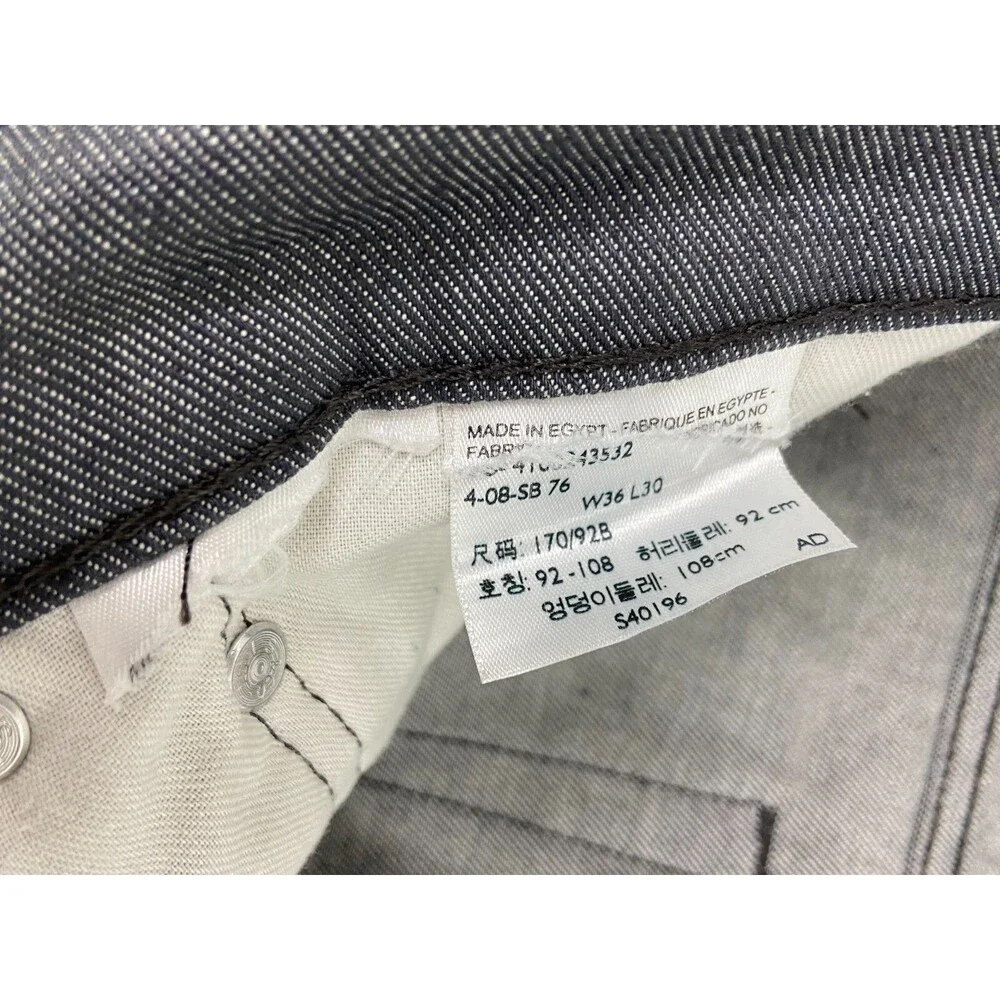 Levis Men 36/30 510 Silver Jeans Black Label Casual Western Pants
